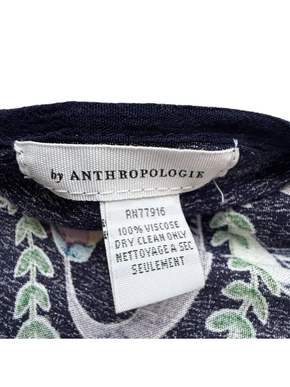 Anthropologie Wrap Boho Blue Floral Womens Kimono Jacket One Size